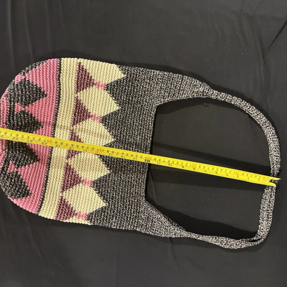 The Sak Hand-Crochet ~ Signed & Dated Hobo Carryall Shoulder Bag Made in Bali